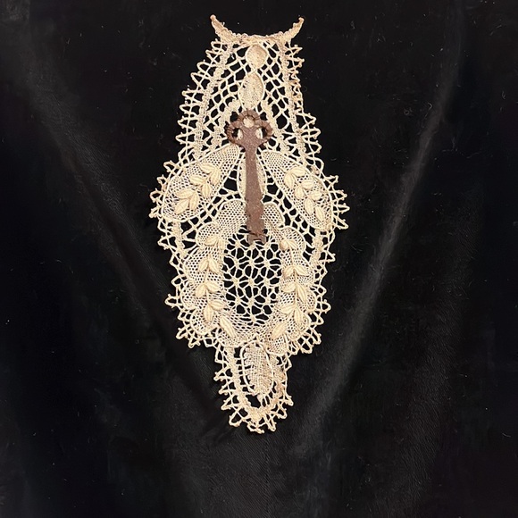 Custom Vintage Antique Lace Black Velvet Jacket - Picture 8 of 15